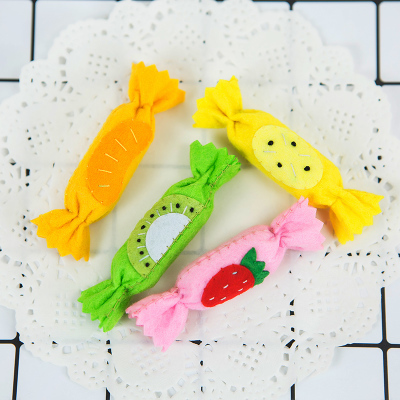 Non-woven handmade fabric diy cutting-free material package four-color candy kindergarten homework play house toys