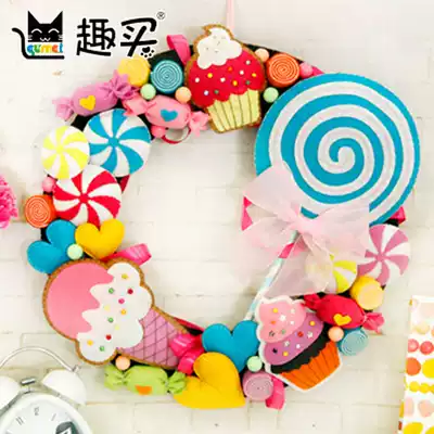 Home decoration ice cream bar bar candy temptation door chain ring door hanging non-woven fabric handmade diy material bag