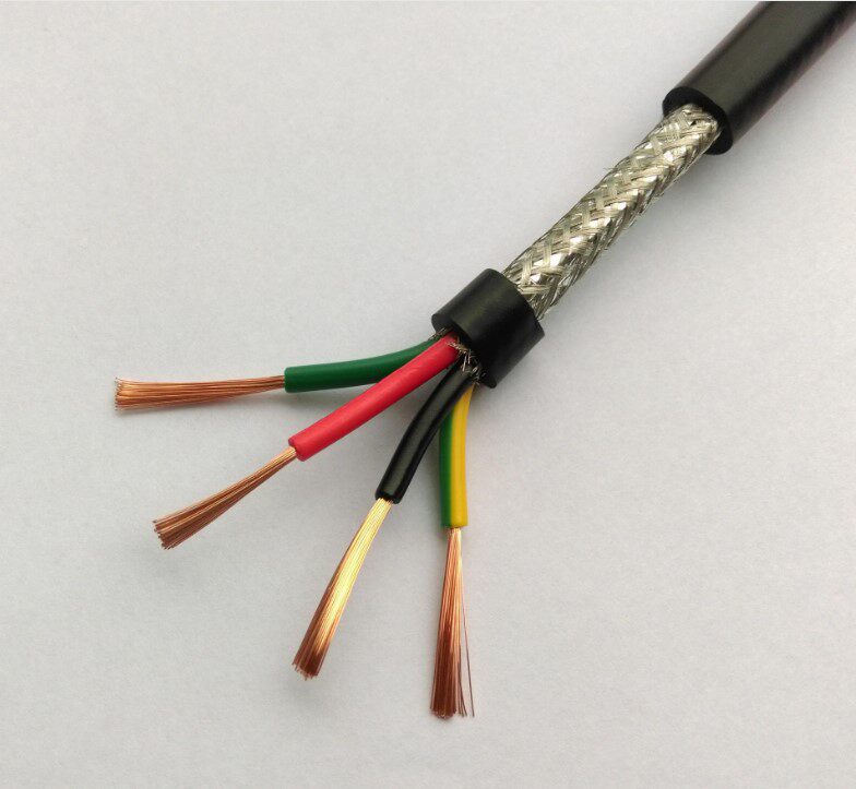 High quality special shielding wire RVVP4×1 soft sheath shielding line signal line 4 core 1 square 100 meters