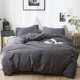 Muji quilt cover đơn mảnh bông kẻ sọc đơn ký túc xá chăn 150 * 200x230m chăn đôi