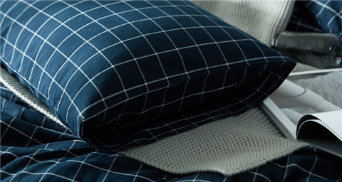 MUJI Nhật Bản Giặt bông bốn mảnh cotton kẻ sọc sọc chăn trải giường bedding giường ngủ tập thể - Bộ đồ giường bốn mảnh chan ga goi