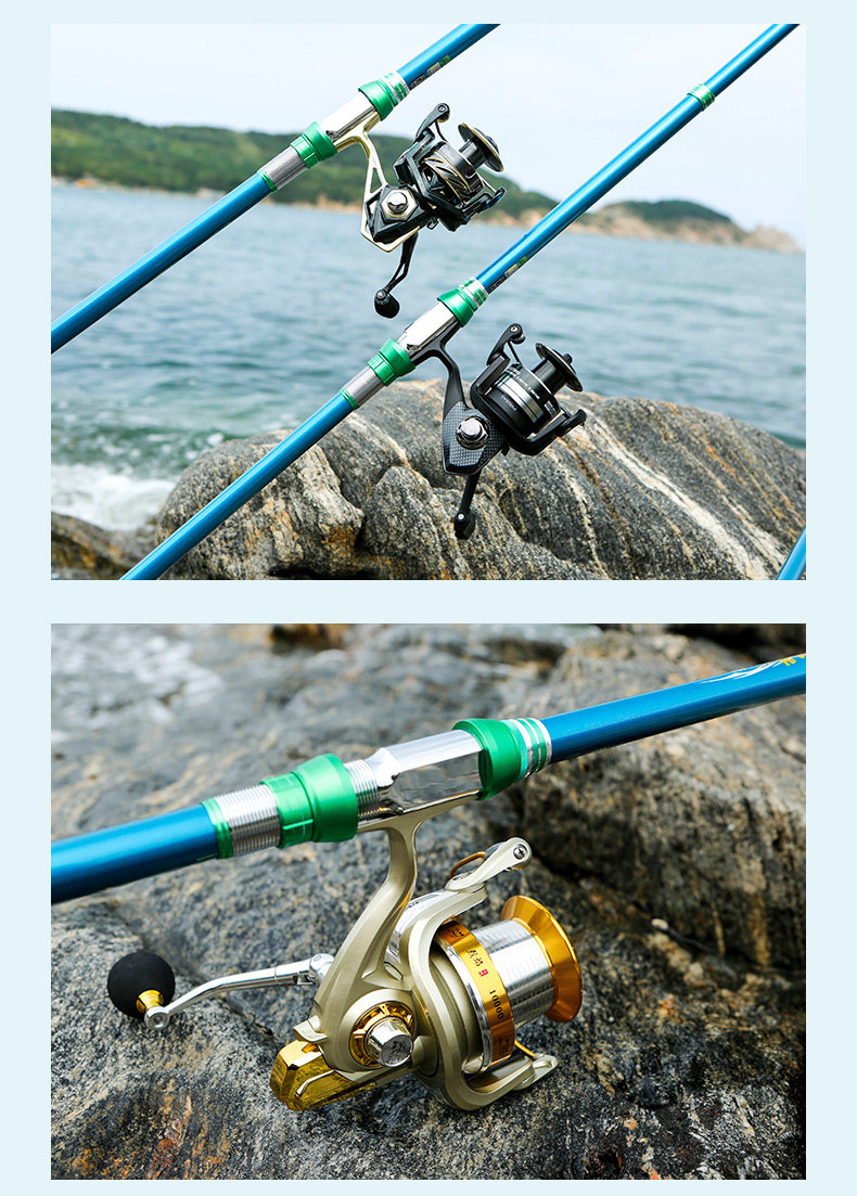 Море удочкой 狼王驭胜海竿远投竿套装碳素超硬抛竿全套甩杆海钓鱼竿大物专用竿 Line winder