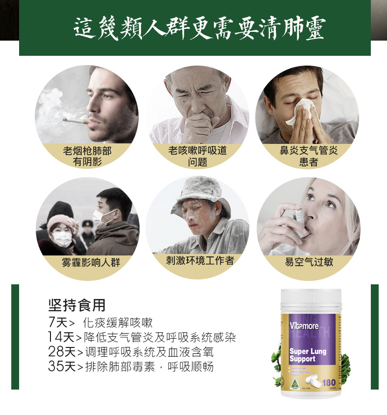 Úc nhập khẩu viên nang Qingfzing 180 viên thuốc lá cũ Viên thuốc Qingfei sản phẩm chăm sóc sức khỏe răng miệng Qingfei Runfei 2 lần mua - Thức ăn bổ sung dinh dưỡng tao xoan