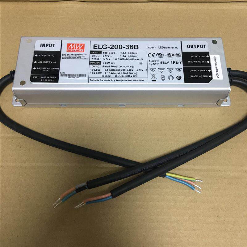 Manufacturer Direct Sale Taiwan Mingwei MEAN WELL Power Supply Original Fake One Lost ten ELG-200-36B-3Y