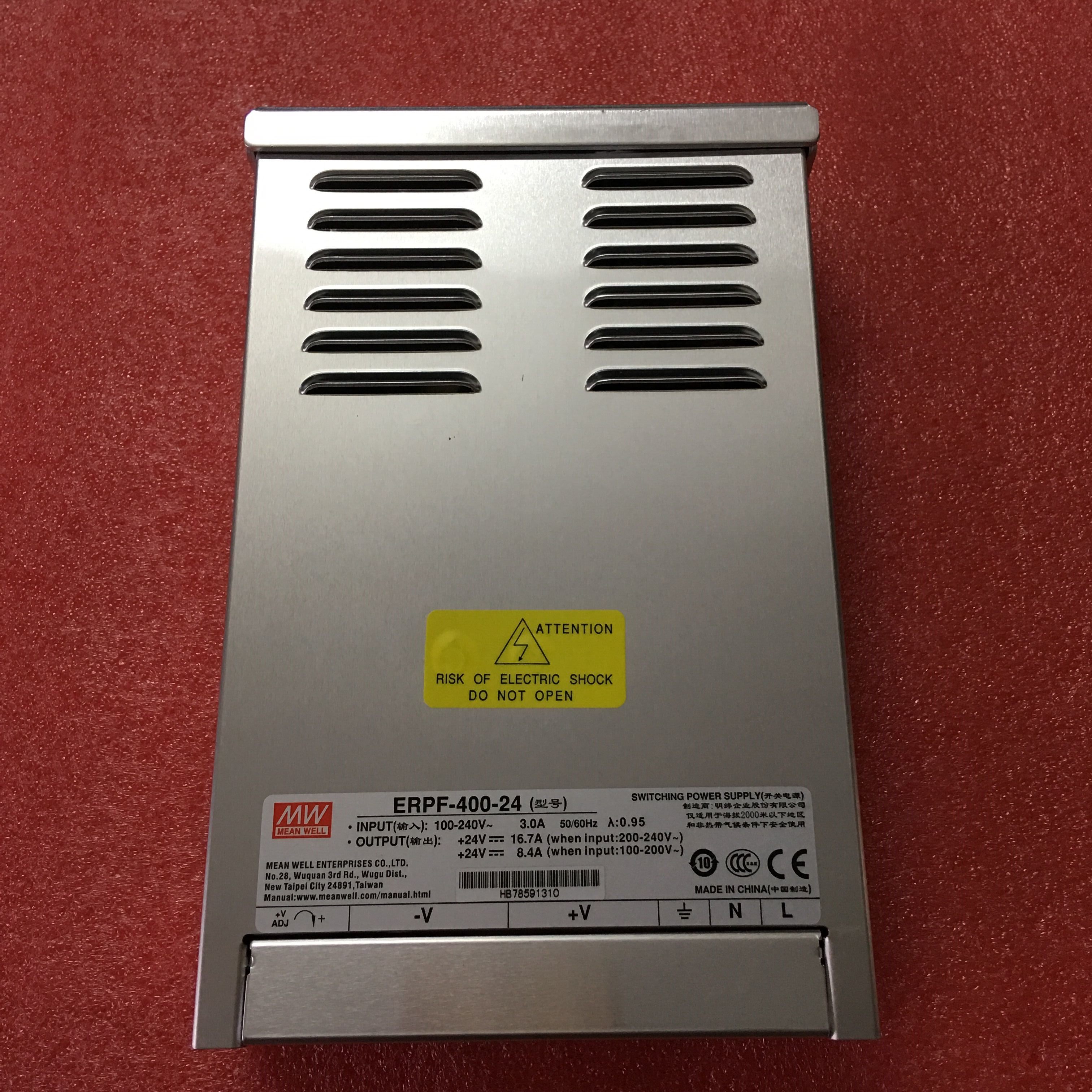 Taiwan Minwei MEAN WELL switching power supply ERPF-400-24 400W 24V