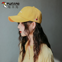 Woodpecker hat female spring and summer baseball cap sunscreen Korean version of Joker Mens tide casual sun hat suncap cap cap