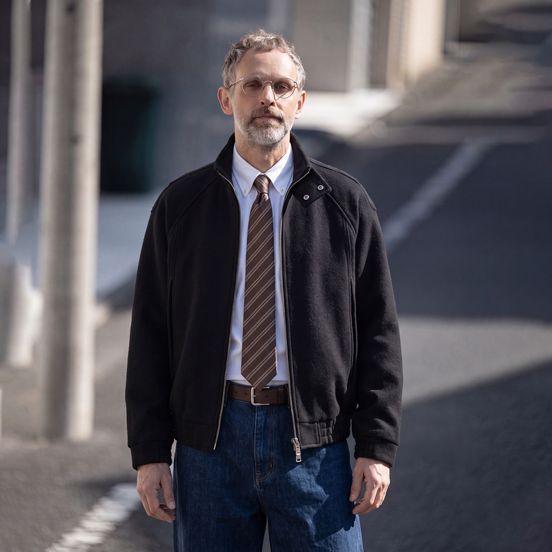 Edot【Sheep Wool】G9 Harrington Woolen Stand Collar Jacket for Men, Autumn and Winter Old Money Short Jacket for Men