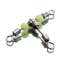 T-type luminous turning ring tripods transring sea fishing iso fishing large green needle South oil yellow cock hook stainless steel string hook accessory