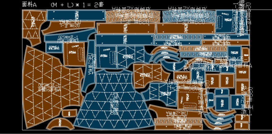 Clothing CAD layout white kraft paper marker drawing file printing and cutting various file formats PLT DXF etc.