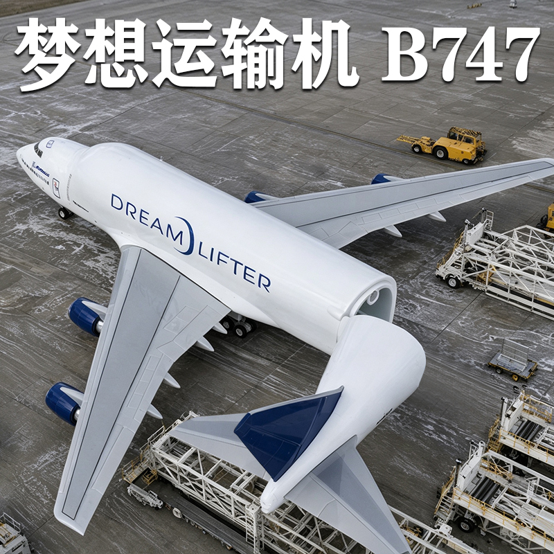 Boeing 747-400Cf Dream Transport Aircraft Model Simulation Aircraft Model Collectible Ornament