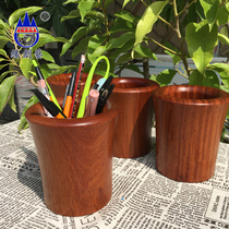 Red Wood Myanmar Flowers Pear Whole Wood Pen Holder Burmese Pear Desk Living Room Collection Pendulum multifunction pen insert