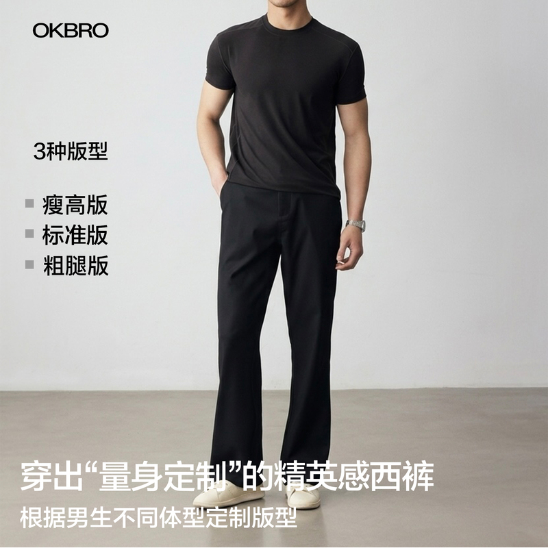 【Sex Appeal Dress Pants 2.0 - Wool Edition】Okbro Brad Pitt Old Money Spring/Summer Casual Dress Pants