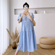 Pregnant Woman Summer Dress Short Sleeve Blouse Summer Dress Spicy Mother Fashion Over Knee Loose Pregnant Woman With Dress And Summer Pregnant Woman Dress