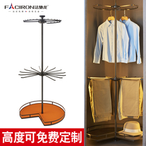 Wardrobe corner rotating rack hanger 360 degree rotating hanger corner cloakroom multifunctional trouser rack wardrobe pull basket