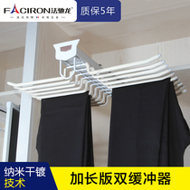 French Chilong wardrobe trouser rack telescopic trouser rack multifunctional push-pull West trouser rack cloakroom storage side-mounted non-slip pants