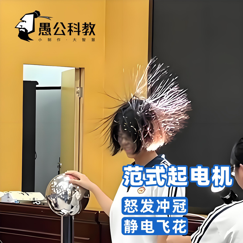 【Yugong Science and Education】Van Der Graaf Generator Static Electricity Ball Science Museum Static Electricity Flying Flowers