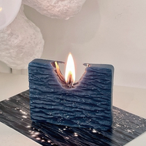 light up studio wave candle Korean niche scented candle clean cotton special-shaped candle 60g
