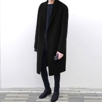 2021 new winter Korean double-sided cashmere coat mens woolen long wool trench coat thick coat