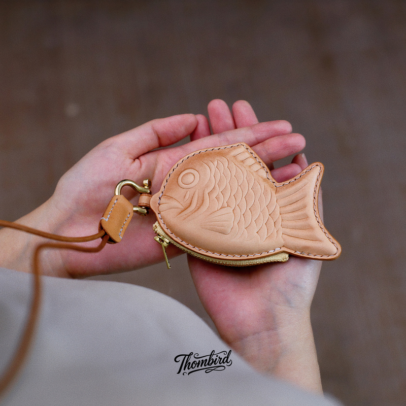 Handmade Snapper Fish-Shaped Bag, Vintage Japanese-Style Faux Leather Neck Hanging Storage Coin Purse, Neck Hanging Small Bag Handmade Snapper Fish-Shaped Bag, Vintage Japanese-Style Faux Leather Neck Hanging Storage Coin Purse, Neck Hanging Small Bag