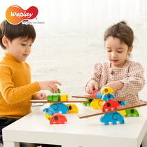 Taiwan Weiplay small elephant circus creative building block toddler logic balancing force sorting weight sensation system teaching aid