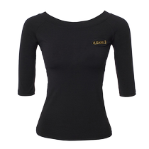 2024 Latin Dancer Tops Adult New Mid-Sleeve Round Neck Modern Dance Summer Practice Clothes National Standard Dance Clothes