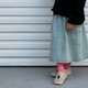 ສະບັບພາສາເກົາຫຼີຂອງເດັກນ້ອຍ retro denim skirt 2024 ພາກຮຽນ spring ຄົນອັບເດດ: ໃຫມ່ casual ເຄິ່ງ skirt ເດັກຍິງ versatile A-line skirt