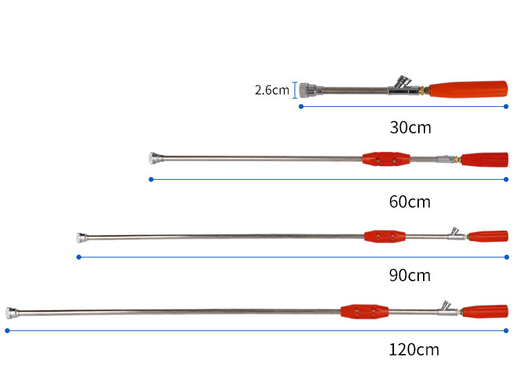Spray gun motorized high pressure sprayer spray rod high pressure spray gun sprayer 30-60-90-120cm
