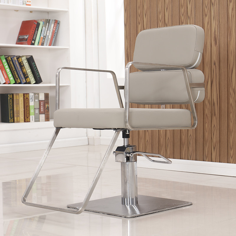 Hair salon chair Hair salon special hair salon chair High-grade simple hair chair Stainless steel armrest Hair salon chair