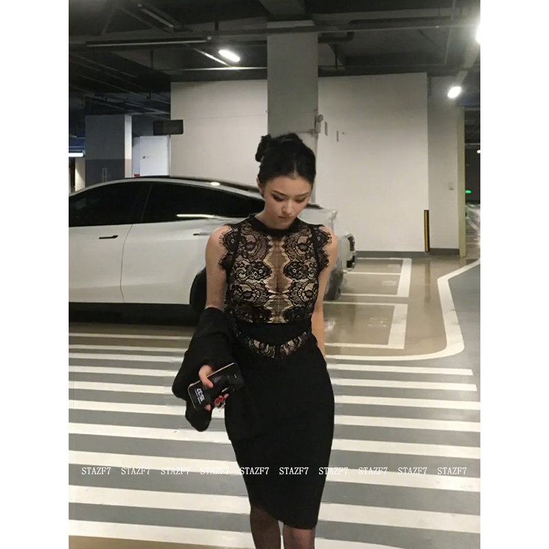 Yumeiko Stazf7 Plus-Size French-Style Sexy Lace Bodycon Dress for Women 2026 Spring/Summer Mature Evening Gown Mid-Length Dress Yumeiko Stazf7 Plus-Size French-Style Sexy Lace Bodycon Dress for Women 2026 Spring/Summer Mature Evening Gown Mid-Length Dress