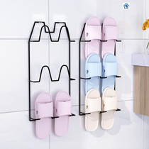 Toilet trailer rack bathroom shoe rack wall-mounted indoor toilet door simple shoe rack home non-perforated door