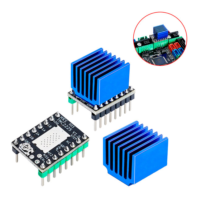 TMC2225 stepper motor driver module ອຸປະກອນເສີມເຄື່ອງພິມ 3D 256 subdivision silent replacement A4988