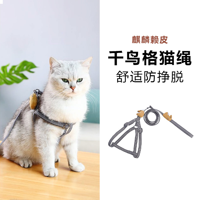 Dog traction rope small and medium-sized dog pet supplies leavened dog collar tied dog cat rope chest-back anti-breakaway chain