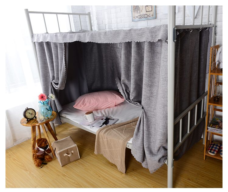 Rèm cửa phòng ngủ cho sinh viên, rèm cửa, bông tươi và đơn giản, giường ngủ của phụ nữ, rèm trampoline, dưới cửa sổ màn che giường tầng