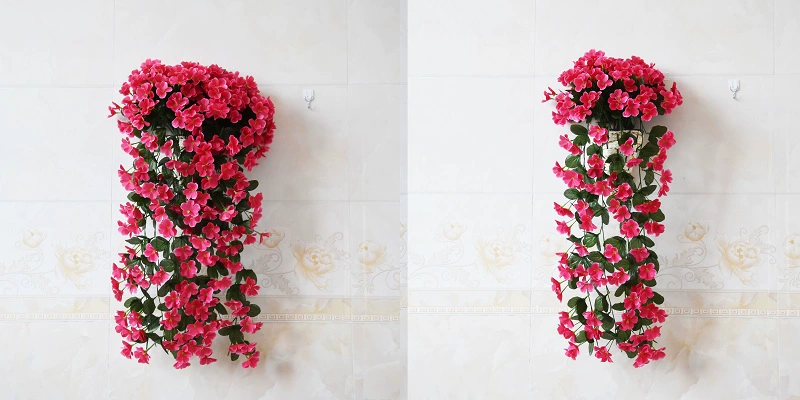 Mô phỏng hoa Violet Hoa Wisteria Hoa hồng treo tường Hoa lan nhựa lụa Hoa mây Hàng rào trang trí hoa - Hoa nhân tạo / Cây / Trái cây