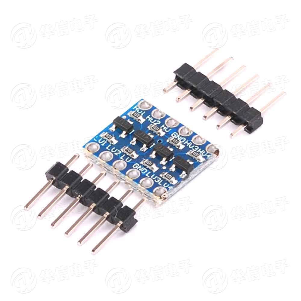 5V-3V IIC UART SPI etc. 4-way level conversion module four-way row pin