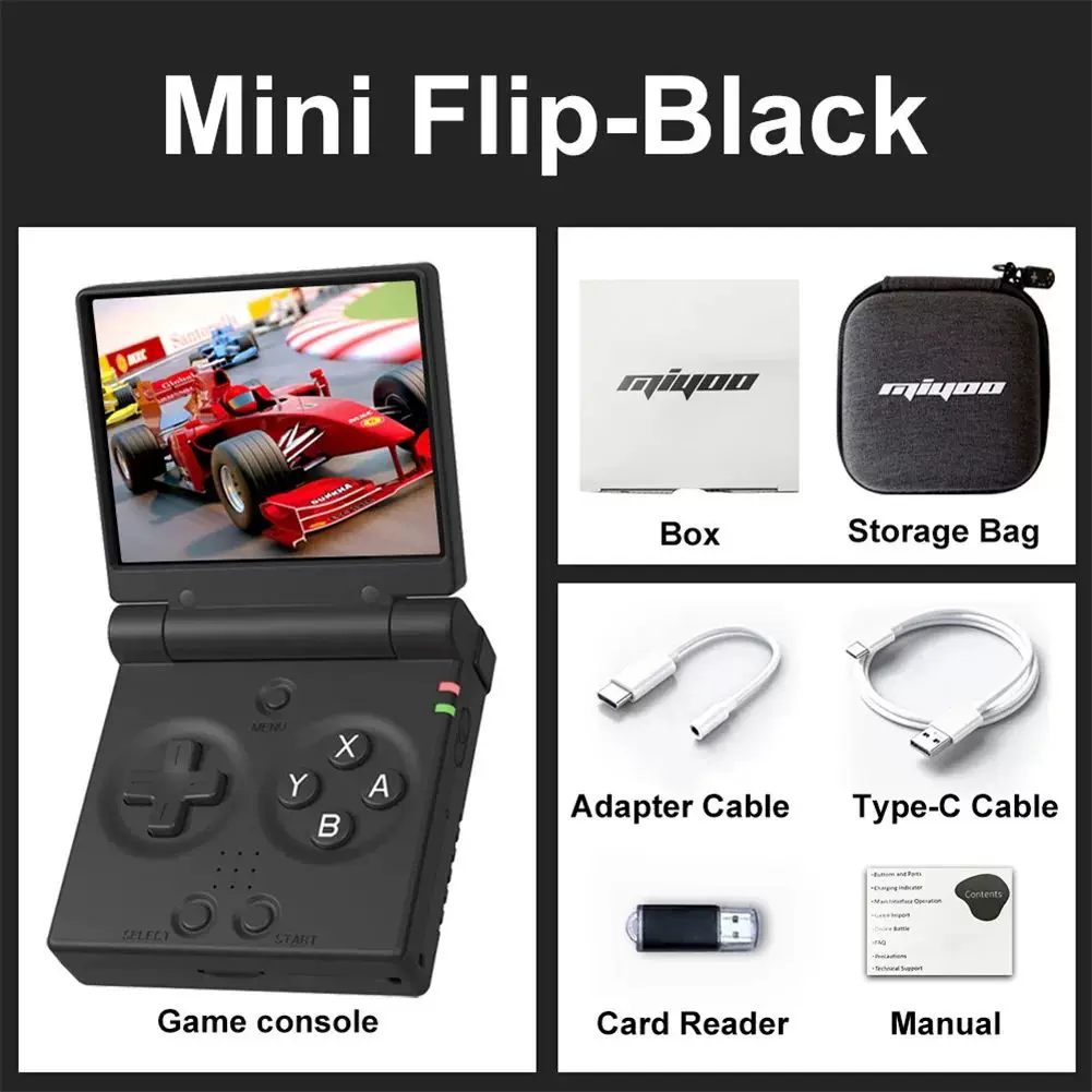 [MIYOO Мини Flip Ностальгическая портативная игровая консоль с новым шарниром]