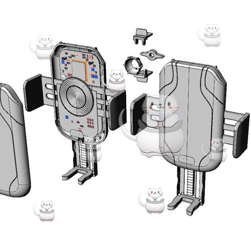 Mobile Phone Stand Wireless Charging Explosion Diagram Breakdown Diagram Rhino Modeling Rhino/C4D/3Dmax/Maya Model