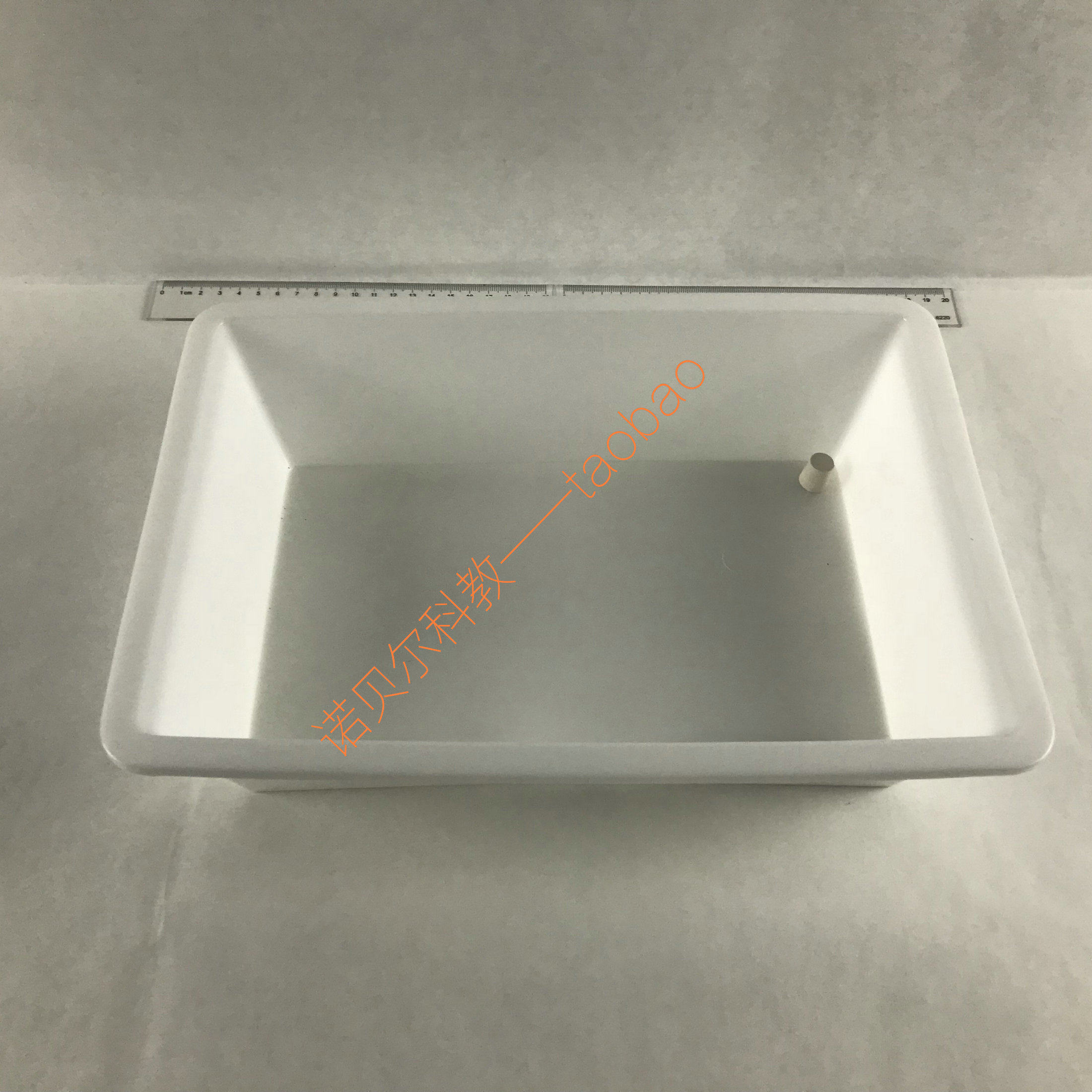 打孔水槽小学科学实验器材带孔托盘内径29*19*7cm（不含草坪）