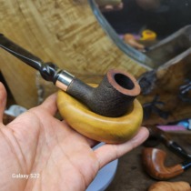 Handmade portable solid wood golden nanmu unit pipe rack water drop-shaped universal straight curved pipe pipe display bracket seat