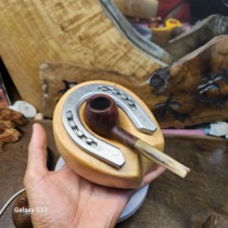 High-end retro horseshoe horseshoe pipe rack Taihang Thuja universal straight curved pipe unit pipe display stand