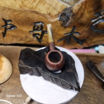 Natural conformable purple sandalwood unit pipe rack aged hollow solid wood pipe display pipe rack bracket pipe seat