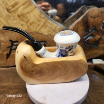 Handmade solid wood Thuja gourd pipe pipe rack conformable unit pipe rack seat straight curved pipe universal pipe display rack