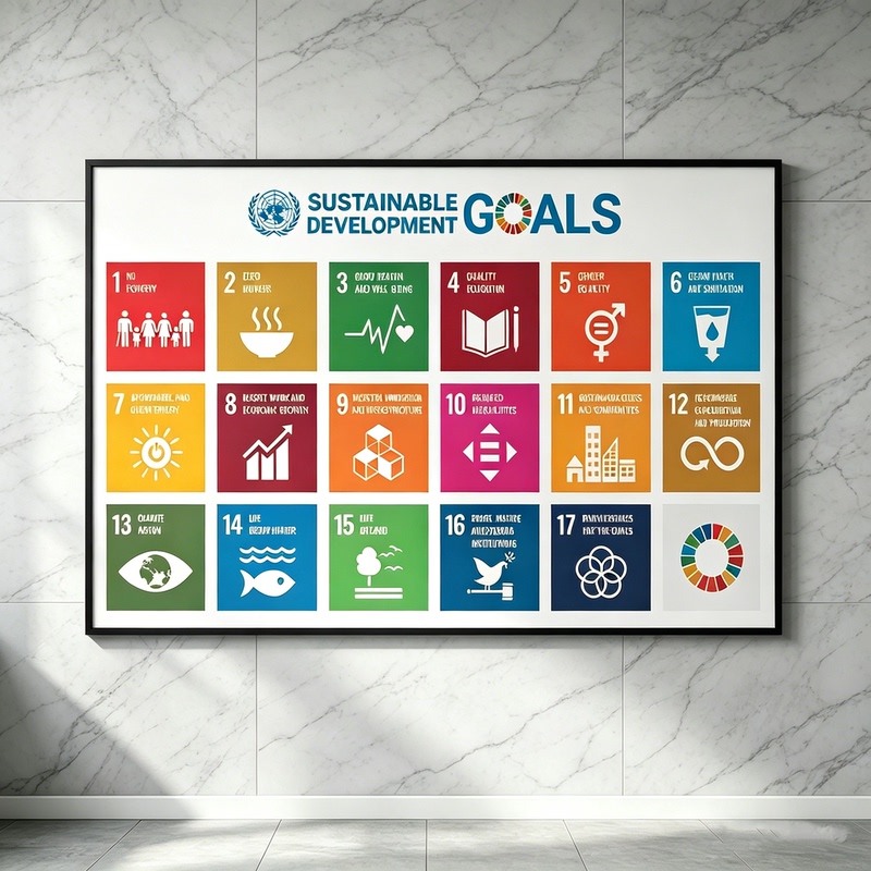 United Nations 17 Sustainable Development Goals School Promotional Display Posters Educational Posters Wall Decoration Paintings