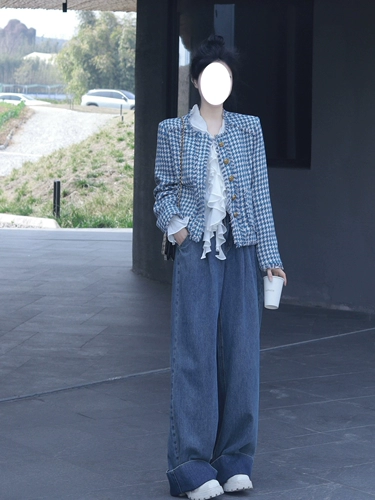 Короткая куртка, осенняя, французский стиль, в стиле Шанель, подходит для подростков, изысканный стиль