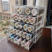 Five-layer drawer acrylic large hand account tape Seal storage box Japanese plastic jewelry cosmetic finishing box