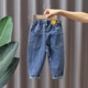 Boys' pants spring and autumn jeans children's autumn trendy trousers casual pants baby plus velvet new winter clothes