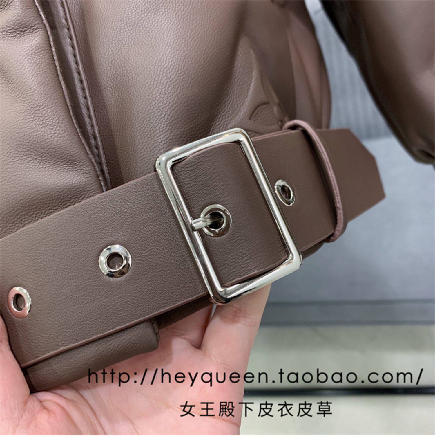 Кожаная куртка 2024年冬季新款真皮皮衣女短款羽绒外套加厚水貂毛领印花宽松显瘦