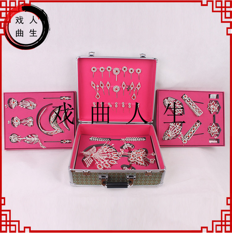 Peking Opera Opera Performance Head Face Stage Performance Water Drill Head Face Headwear of the full set of ancient dress Tsing Yi Flower Denier Headwear Accessories