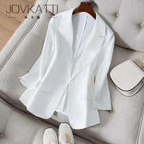 Blazer womens small summer new slim-fit small suit overalls white-collar white casual top trend