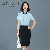 Professional shirt suit ladies summer office clerk shirt dress hotel front desk reception overalls tide tide